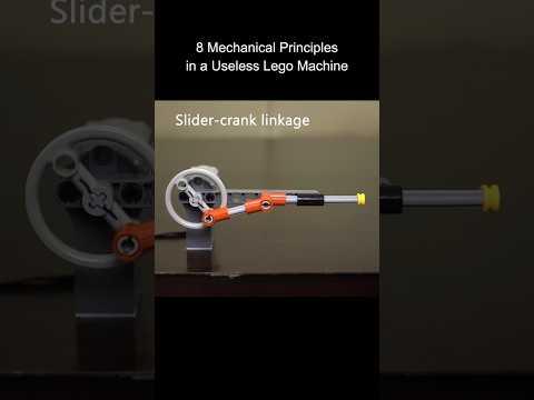 8 mechanical principles in a useless Lego machine (back side) #shorts