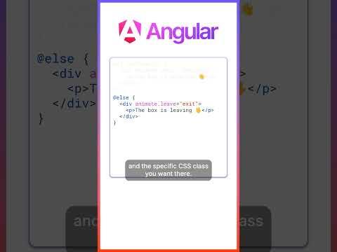 New in Angular: Animate Enter & Leave in 60 Seconds 🎬