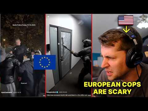 American reacts to Real European Police Videos