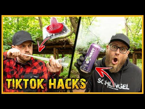 KONDOM-Schleuder, RAUCHGRANATE uvm. - Wir testen  SURVIVAL TIKTOCK HACKS - Outdoor Naturensöhne