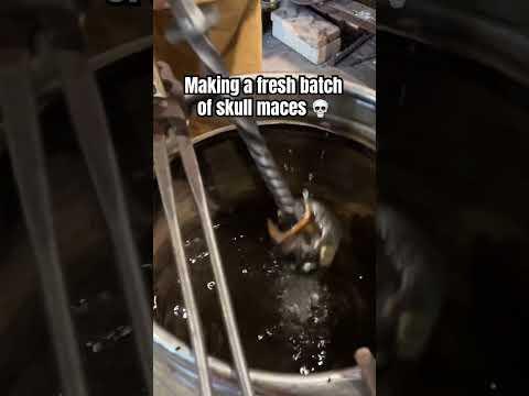 Another fresh batch of bronze skull maces are almost ready to be shipped out 💀