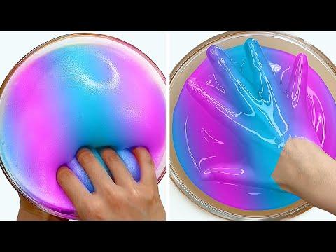 12 Hours Of Oddly Satisfying Rainbow Slime ASMR - Relaxing When Stressed Or Sleepy
