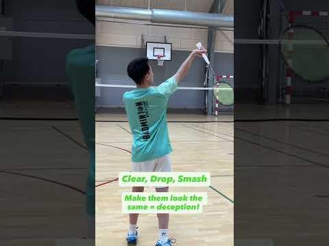 Backcourt Deception from the basics! #badmintondrills #badminton #badmintontips #badmintonsmash