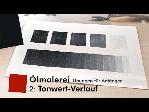 Ölmalerei – Einfache Übungen – 2: Tonwert-Verlauf