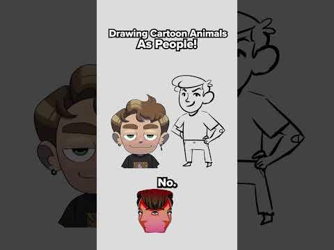 Drawing Cartoon Animals as People #drawing #cartoon #character #animal #guessinggame #art #funny