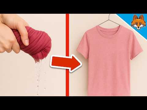 Shirt in 10 Minuten trocknen💥(Geheimer 2 Schritte Trick)🤯