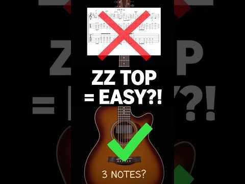 You Can Play ZZ Top with Just 3 Notes?! 🤯 (Acoustic Blues Magic)  #ZZTop, #BluesRiffs,  #GuitarTips