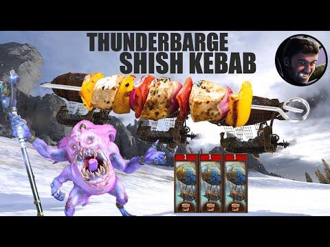 Creating a Tzeentchian Thunderbarge Shish Kebab in the name of Khorne