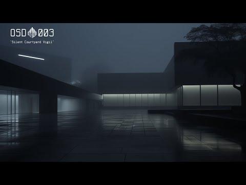 Silent Courtyard Vigil | 3 Hours of Rainfall, Distant Thunder & Subtle Light Hum