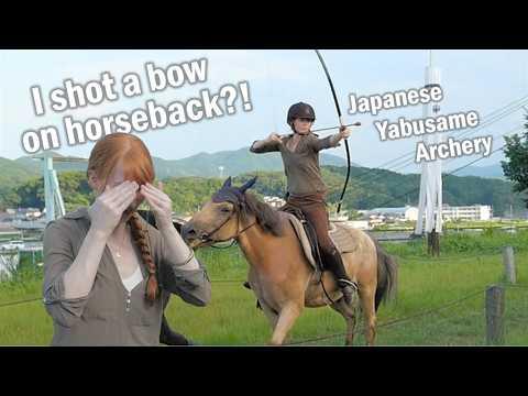We tried Japanese Horseback Archery!! (Yabusame)
