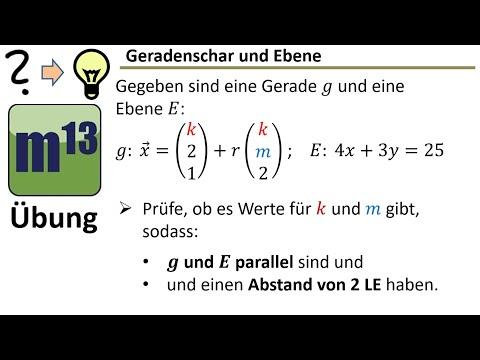 Gerade aus Geradenschar mit besonderer Lage zu einer Ebene identifizieren