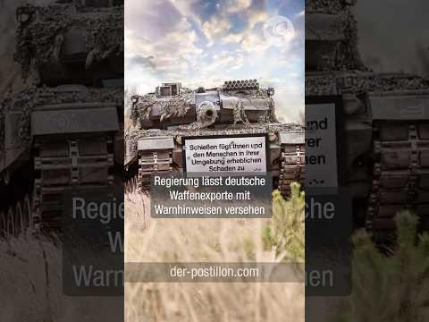 Regierung lässt deutsche Waffenexporte mit Warnhinweisen versehen