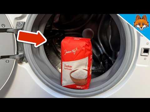 Kippe Zucker in deine Waschmaschine und STAUNE WAS PASSIERT💥(Genialer Trick)🤯
