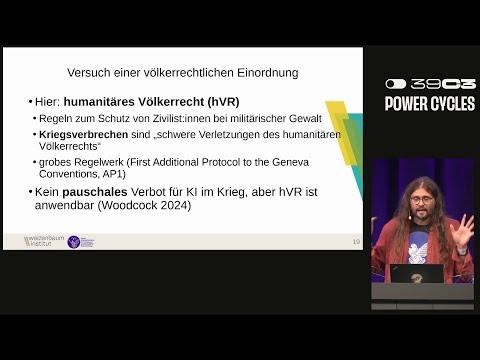 39C3 - Programmierte Kriegsverbrechen? Über KI-Systeme im Kriegseinsatz in Gaza und warum IT-Fachleu
