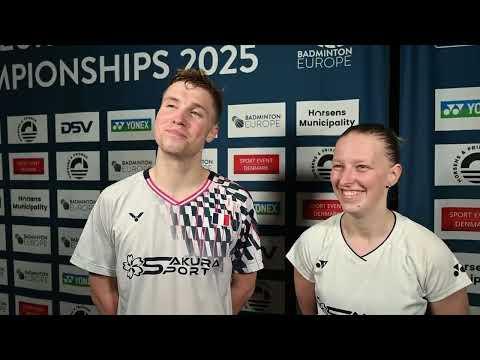 Thom Gicquel and Delphine Delrue after a tough defeat in the European Championships final