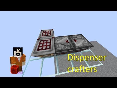 Simple dispenser crafters (Minecraft Java/Bedrock Survival 1.21.x)