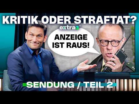 "Merz, leck Eier" - Darf man Politiker beleidigen? | extra 3 vom 02.07.2026 · Teil 2/2