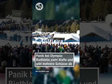 Panik bei Olympia: Biathletin zieht Waffe und gibt mehrere Schüsse ab