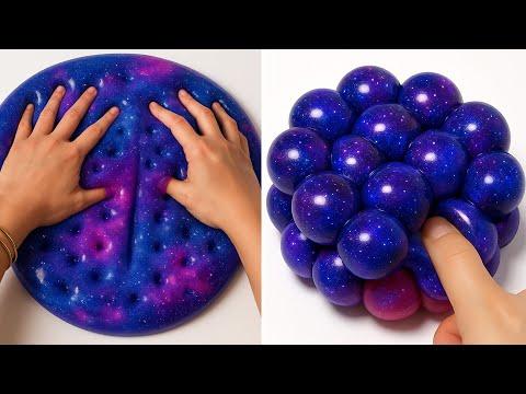 12 Hours Of Oddly Galaxy Satisfying Slime ASMR - Relaxing When Stressed Or Sleepy
