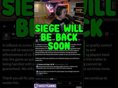 SIEGE WILL BE BACK ONLINE SOON (SIEGE SCHOOL) #shorts