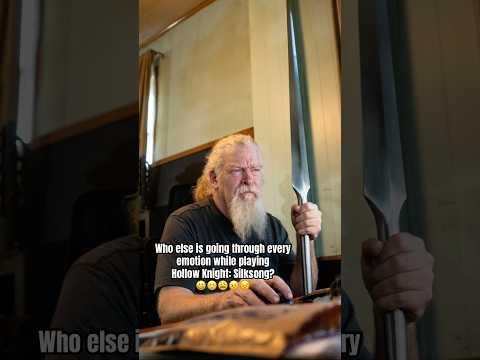 Currently grinding through Silksong 🎮 keeping our forged Needle closeby for emotional support 😄😭