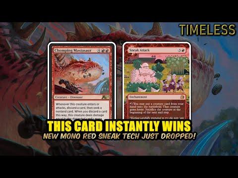 🦖 NEW Sneak Attack Tech! Chomping Mastasaur INSTANT KILL! | Timeless BO3 | MTG Arena