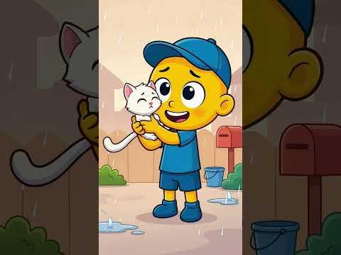 Rain kitty ☔ Bimo helps 🐱💛 #bimo #cartoon #bimoonline