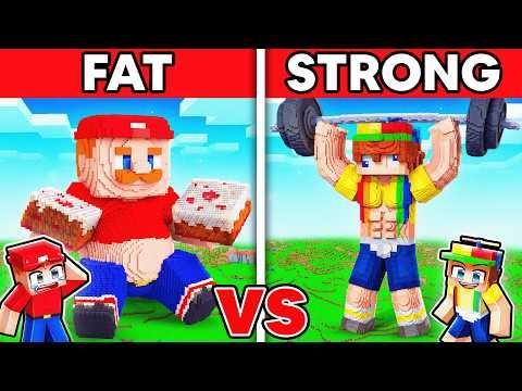 FAT vs STRONG House Build Battle!