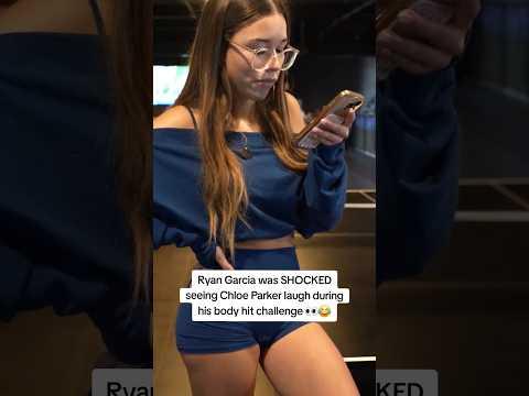 Ryan Garcia was SHOCKED seeing Chloe Parker laugh during his body hit challenge 👀😂