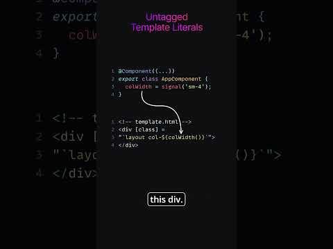 Untagged Template Literals in Angular