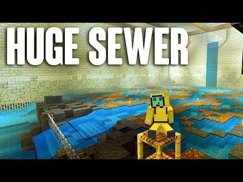 HUGE Sewer Build! - Let's Play Minecraft 720