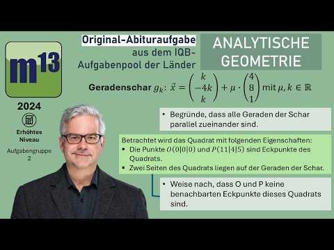 Abitur-Aufgabe: 2024 - ANALYTISCHE GEOMETRIE - OHimi - erhöhtes Niveau - Aufgabengruppe 2