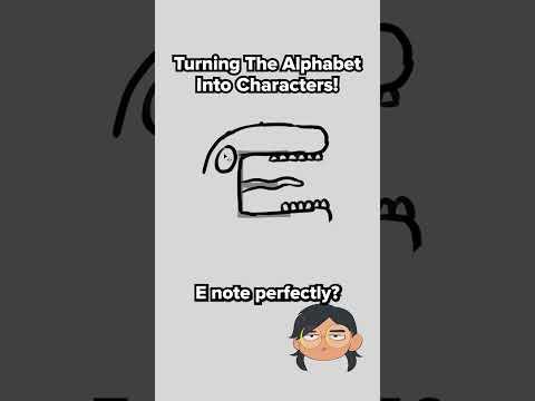 Turning the Alphabet into Characters #alphabet #drawing #character #art #e