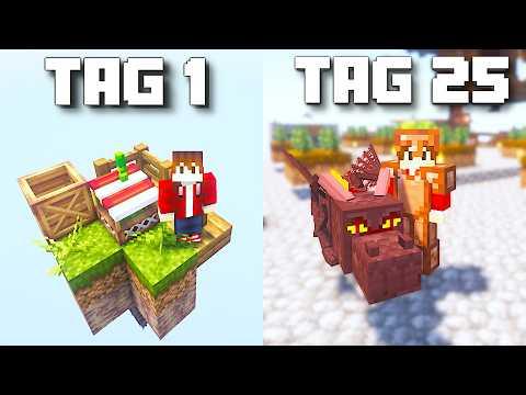 Ich überlebe 25 Tage Minecraft Better Skyblock | LarsLP