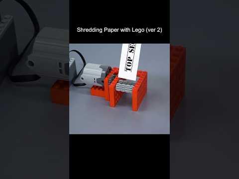 Shredding paper with Lego (ver 2) #shorts