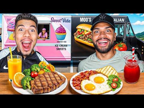 NUR VON FOOD TRUCKS ESSEN FÜR 24 STUNDEN !!!