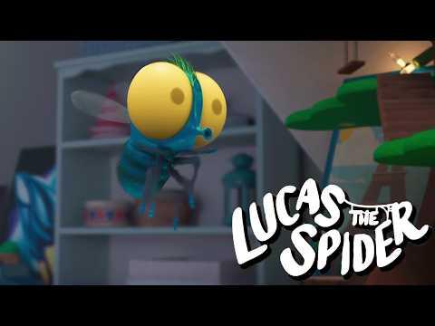 Findley Gets Scared When He Hears THUNDER ⛈️ + More Lucas the Spider Cartoons for Kids