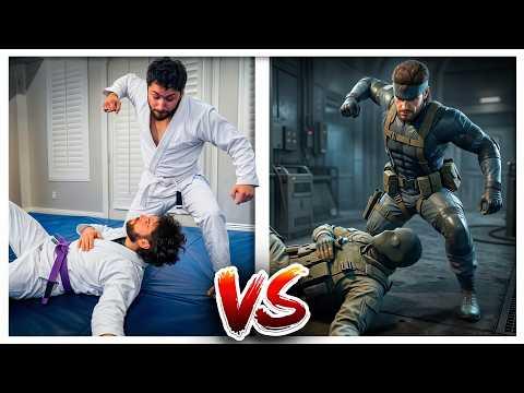 Jiu-Jitsu Expert Attempts Video Game Takedowns