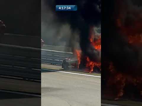 Ferrari ERUPTS into Flames 😱