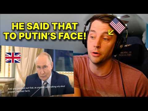 American reacts to British Reporter Confronts Putin About War Crimes In Europe