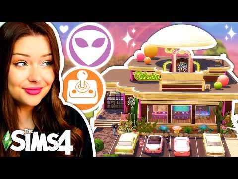 I Built a *FUNCTIONAL* Alien Arcade in The Sims 4