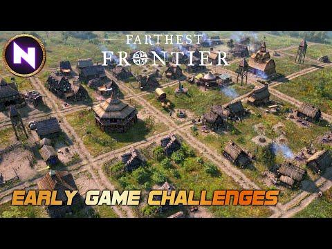Farms, Market & School; Early Game Challenges In FARTHEST FRONTIER 1.0 | 02 | Lets Try