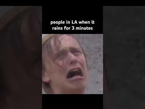 people in LA when it rains for 3 minutes
