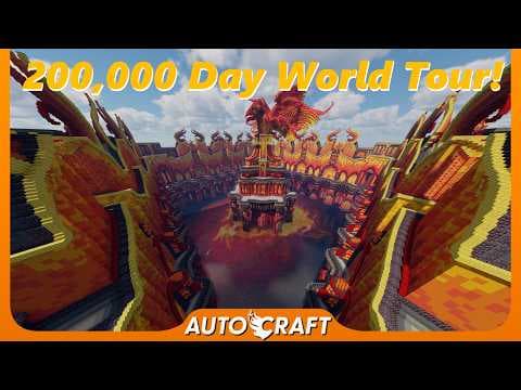 200,000 DAY 6 YEARS Minecraft World Tour! (AutoCraft ep.166)