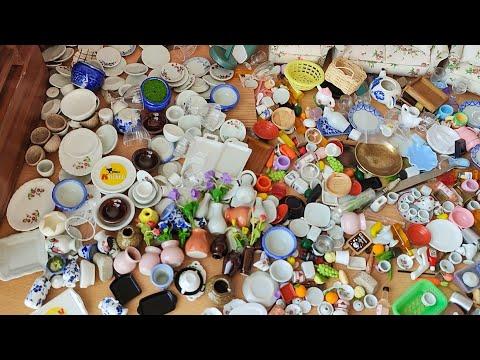 New Miniature Real Cooking Ceramic utensils installation | Mini kitchen Real utensils Collection set