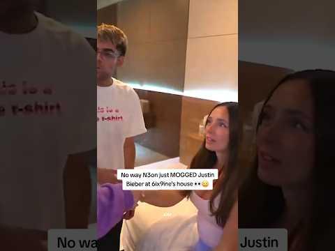 No way N3on just MOGGED Justin Bieber at 6ix9ine's house 👀😳