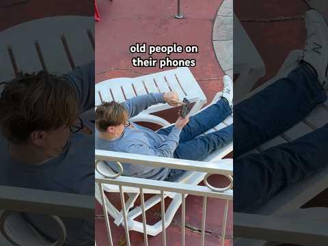 old people on their phones