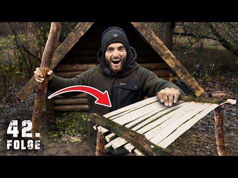 Ich baue SURVIVAL - MÖBEL für mein BLOCKHAUS  | Tag 42/100 autark
