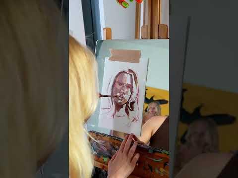 Spiegelbild abmalin in 1 Stunde