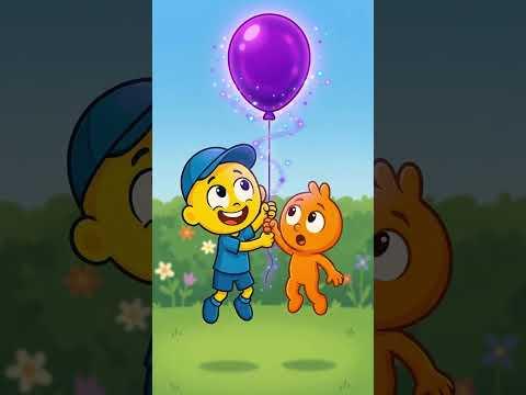 Balloon fun 🎈 Bimo & friend 💛 #bimo #cartoon #bimoonline #animation